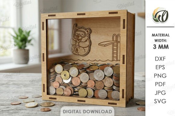 3D Funny Money Bank Laser Cut: A Creative Design File