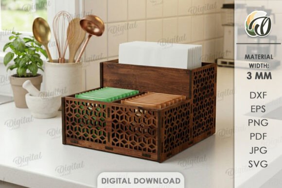 Create a Unique Decorative Piece with a Wooden Tea Holder Laser Cut