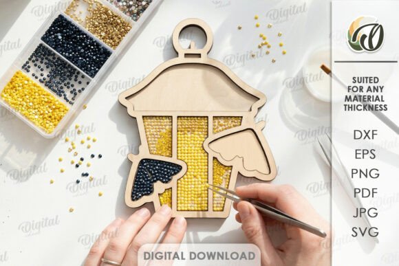 Design with Precision: The Diamond Mosaic Base Laser Cut File