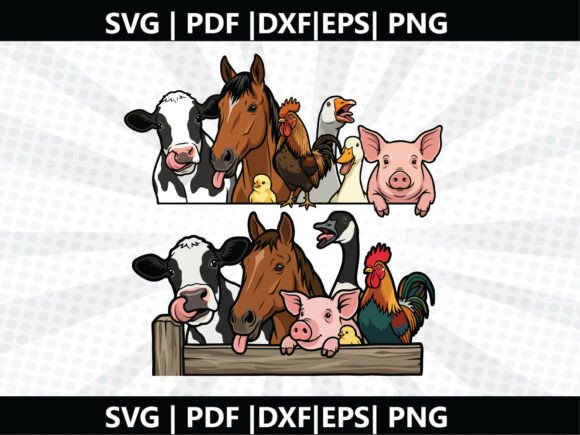Farm Animal SVG Cut Files for Cricut Crafts